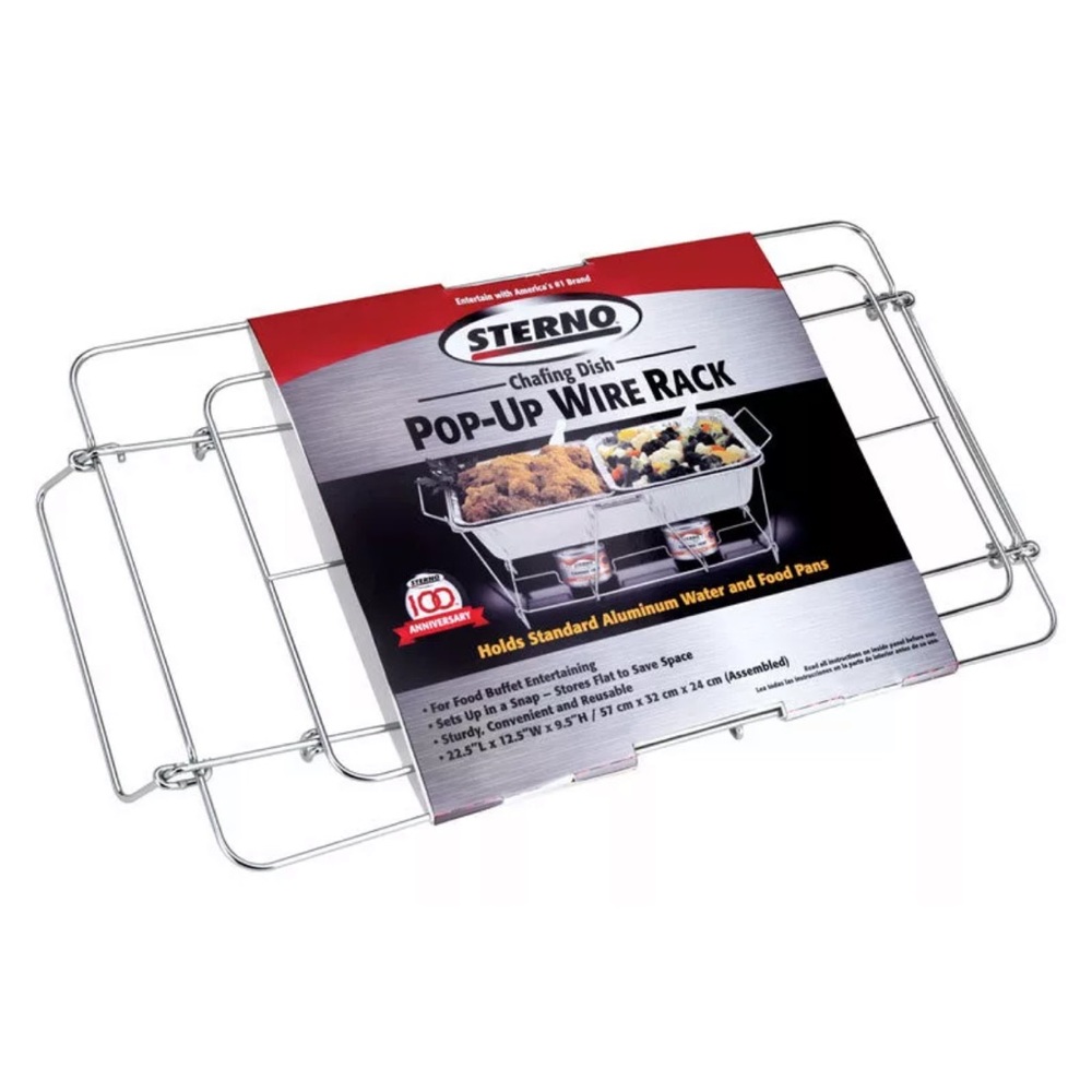 Sterno 70144 Steel Silver Reusable Chafing Dish Wire Rack 22.75 L x 1.5 H in.